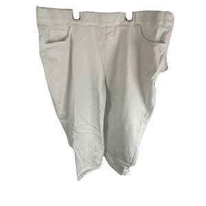 Soft Surroundings White Ultimate Denim Pull On Crop Pants Size 3X NWT!